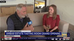 Julie Metille sitting with KOIN reporter.